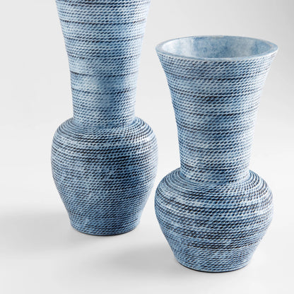 Hopewell Vase by Cyan Design in blue ombre. Made from earthernware in a coastal style.