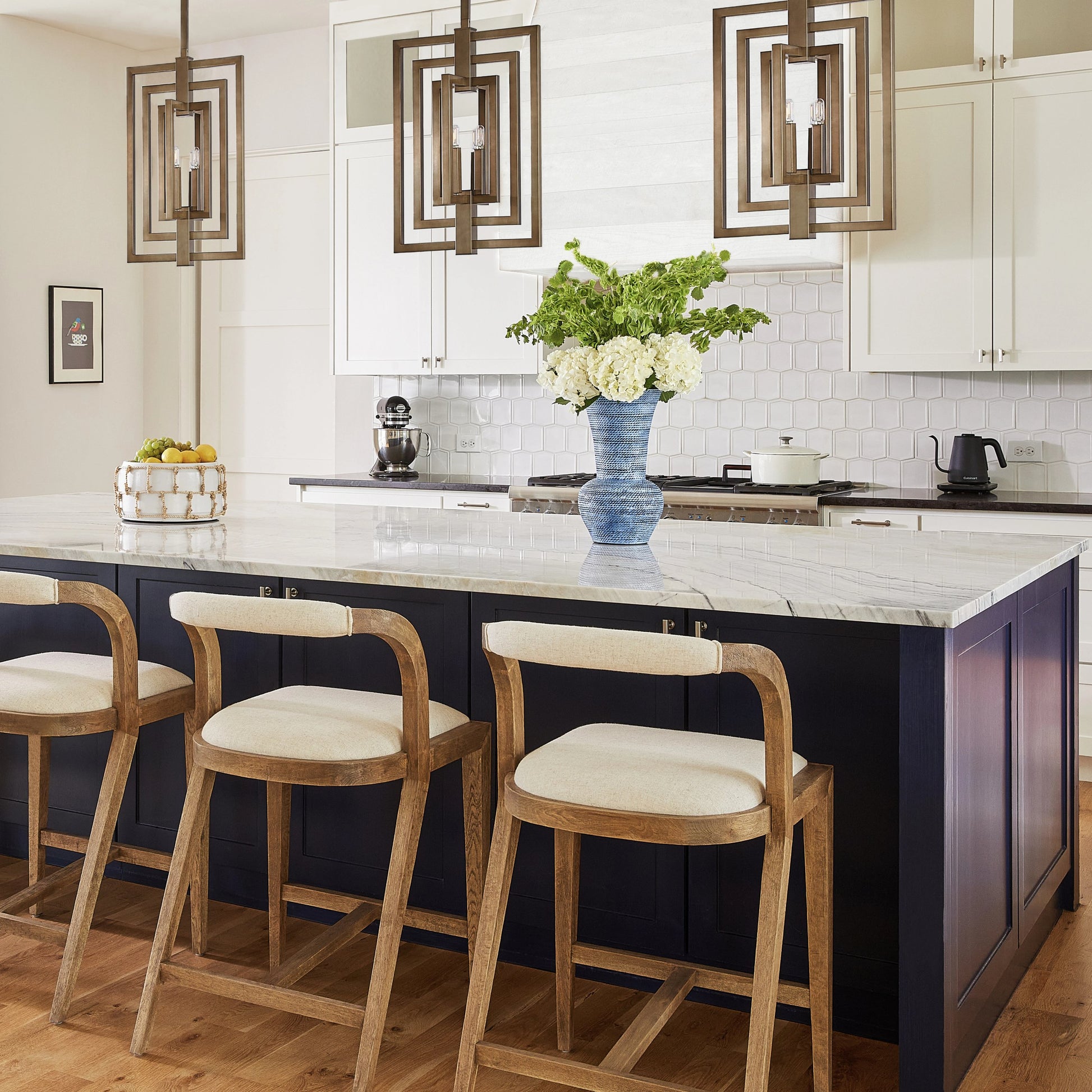 Hopewell Vase by Cyan Design in blue ombre. Made from earthernware in a coastal style.