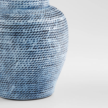 Hopewell Vase by Cyan Design in blue ombre. Made from earthernware in a coastal style.