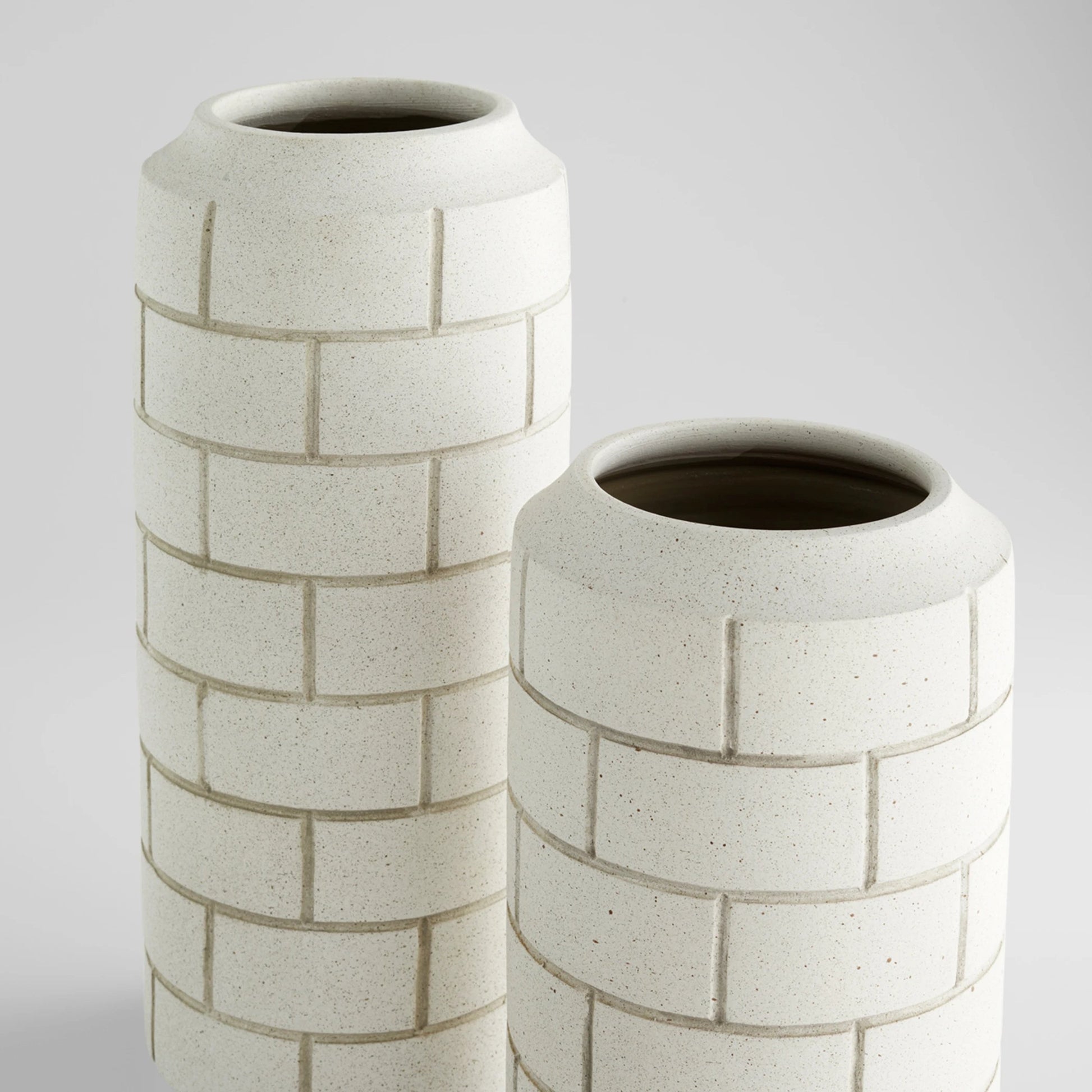 Mason Vase by Cyan Design in matte grey speckle. Made from unique in a modern style.