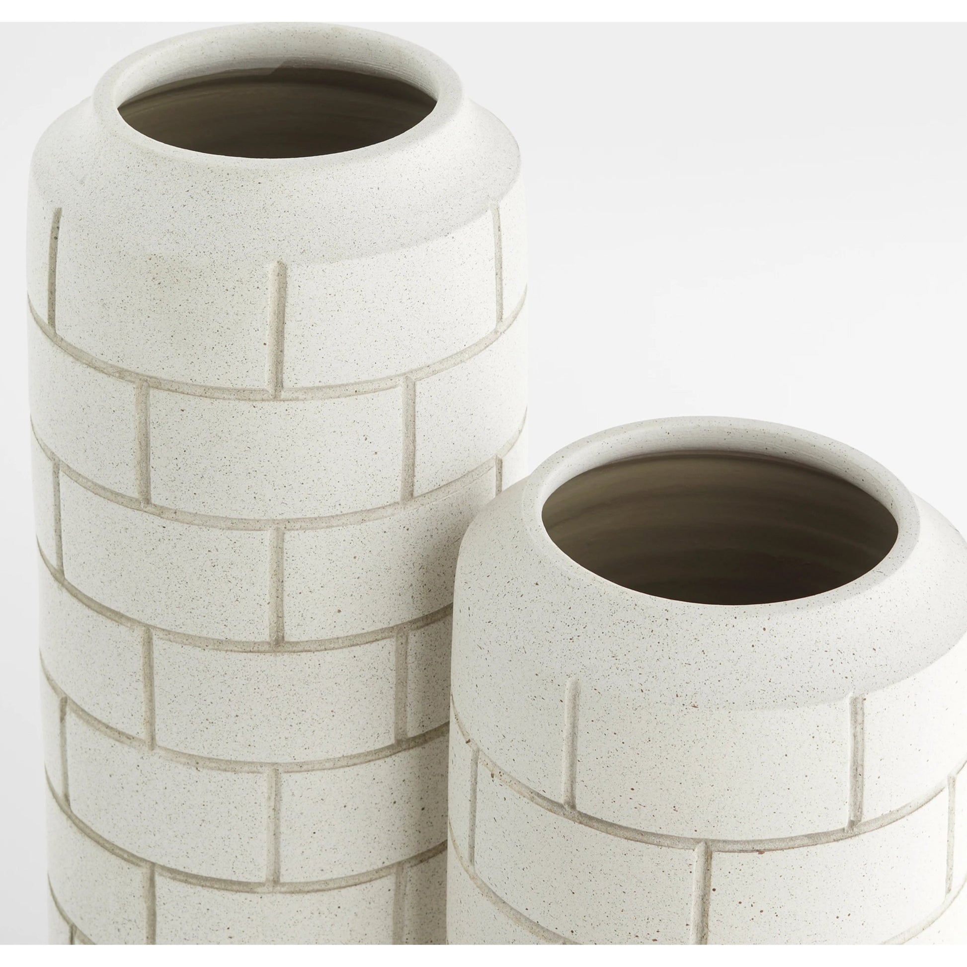 Mason Vase by Cyan Design in matte grey speckle. Made from unique in a modern style.