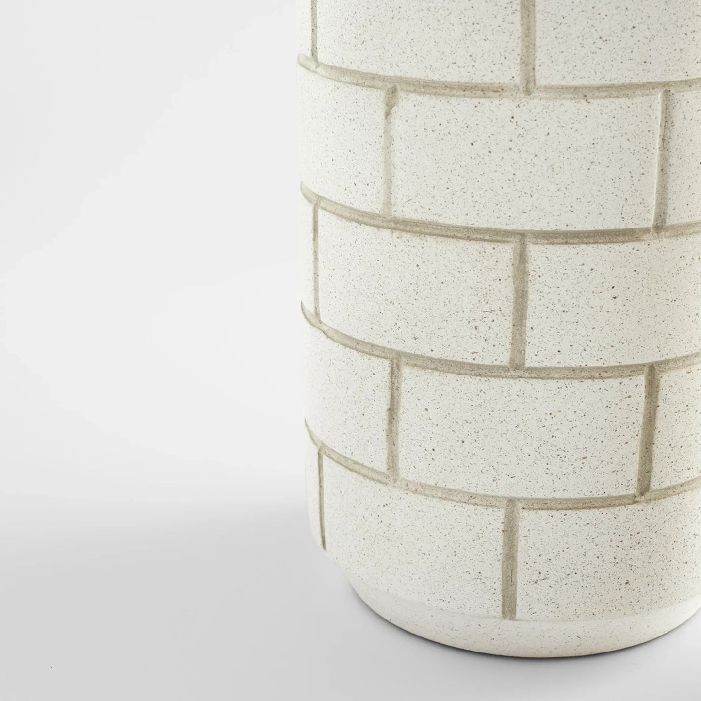 020 SI-1987225 | Closeup | Mason Vase by Cyan Design in matte grey speckle. Made from unique in a modern style.