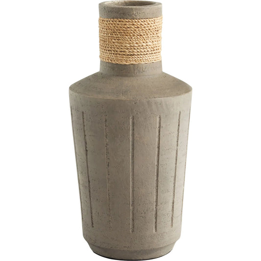 Hydria Vase by Cyan Design in matt grey. Made from earthernware in a modern style.