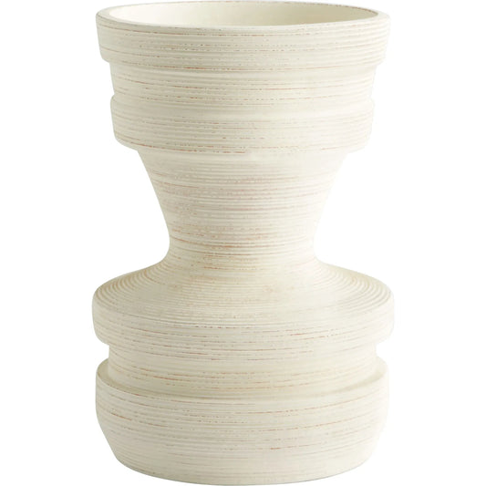 Taras Vase by Cyan Design in latte white. Made from earthernware in a transitional style.