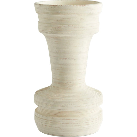 Taras Vase by Cyan Design in latte white. Made from earthernware in a transitional style.