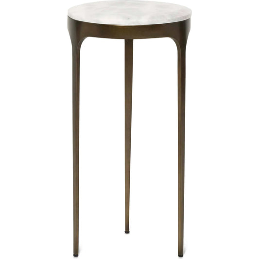 Camilla Drink Table by Interlude Home. Made from stainless steel, marble in a modern style.