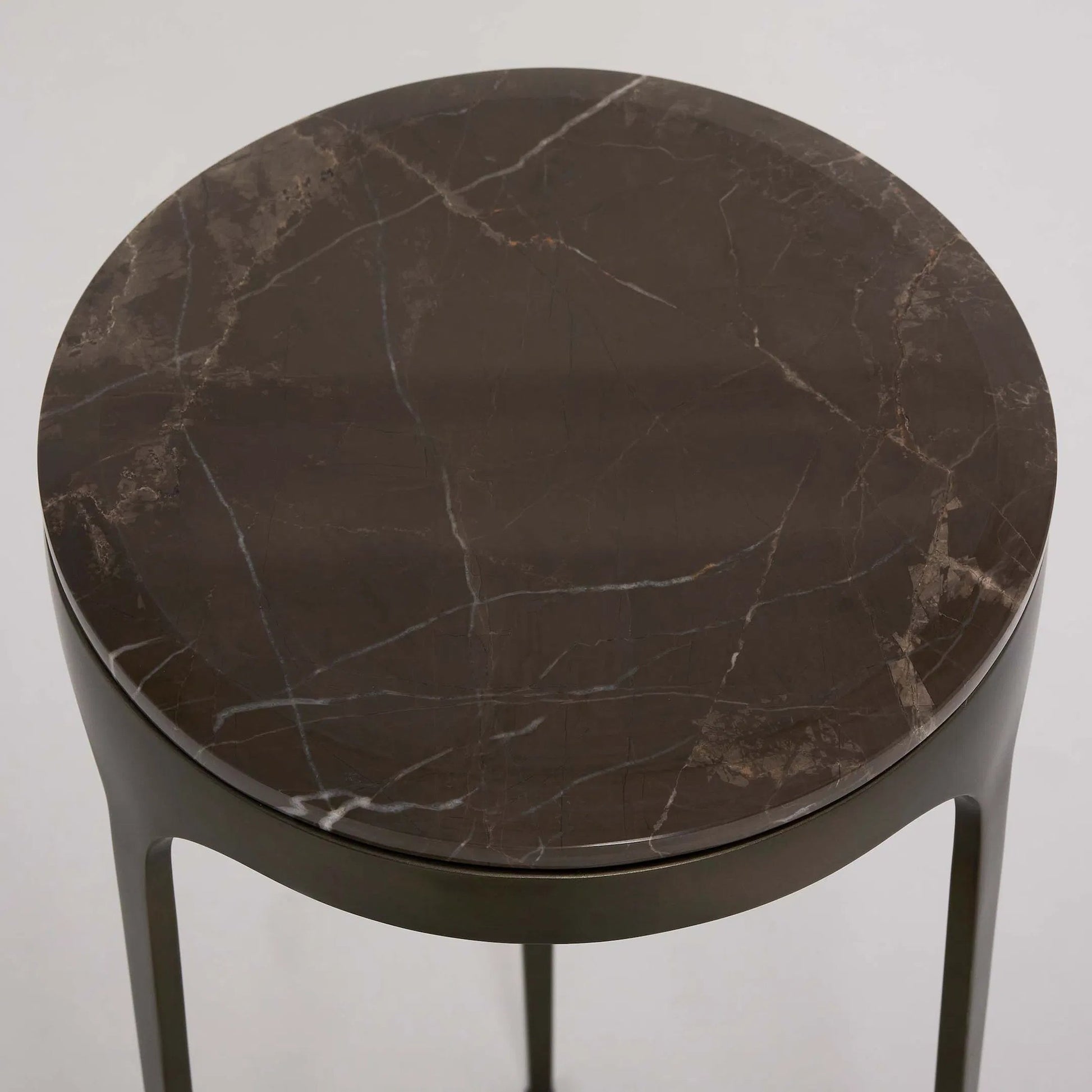 Camilla Drink Table by Interlude Home. Made from stainless steel, marble in a modern style.