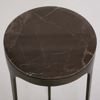 Camilla Drink Table by Interlude Home. Made from stainless steel, marble in a modern style.