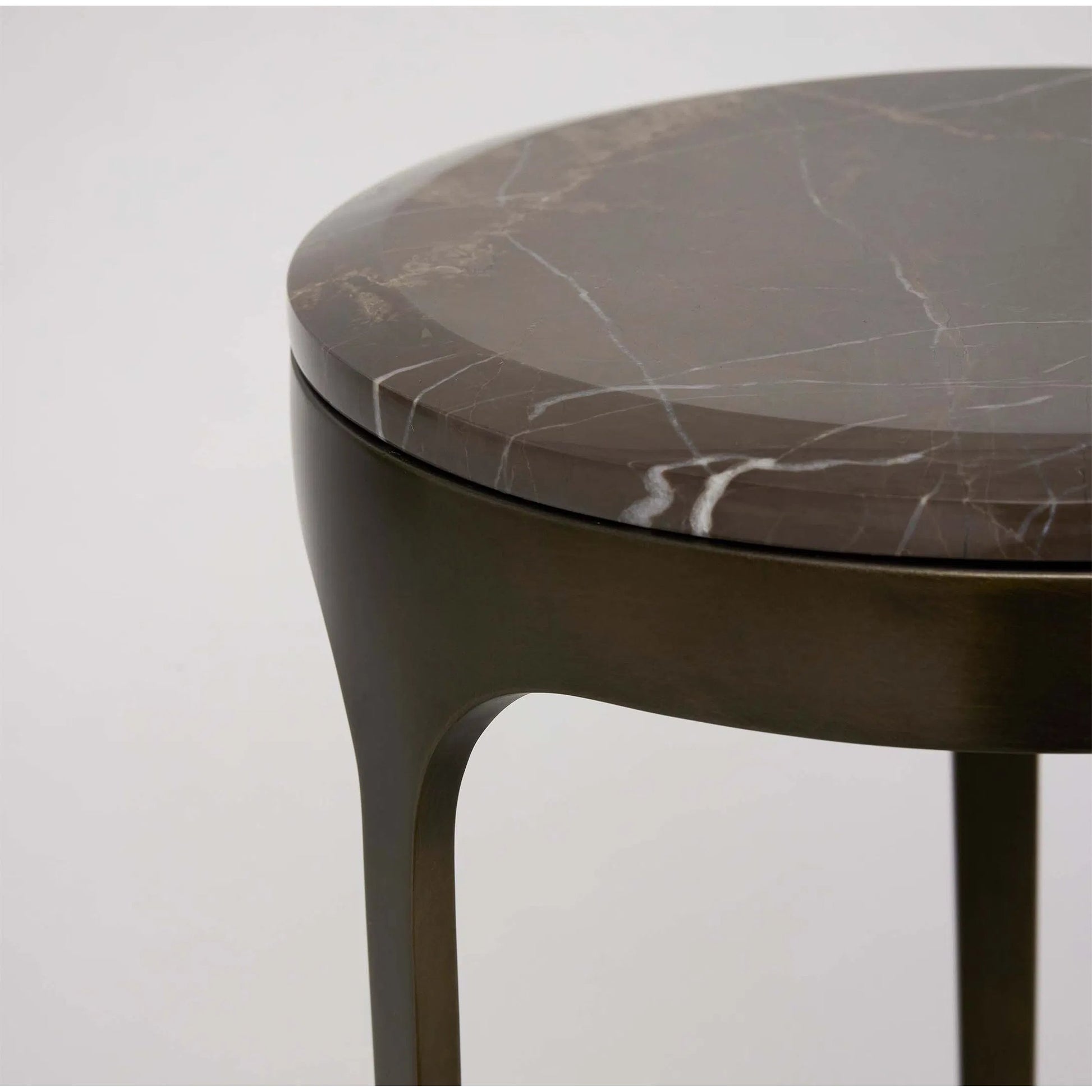 Camilla Drink Table by Interlude Home. Made from stainless steel, marble in a modern style.