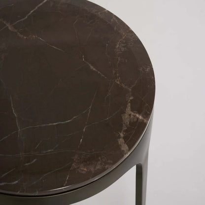 Camilla Drink Table by Interlude Home. Made from stainless steel, marble in a modern style.