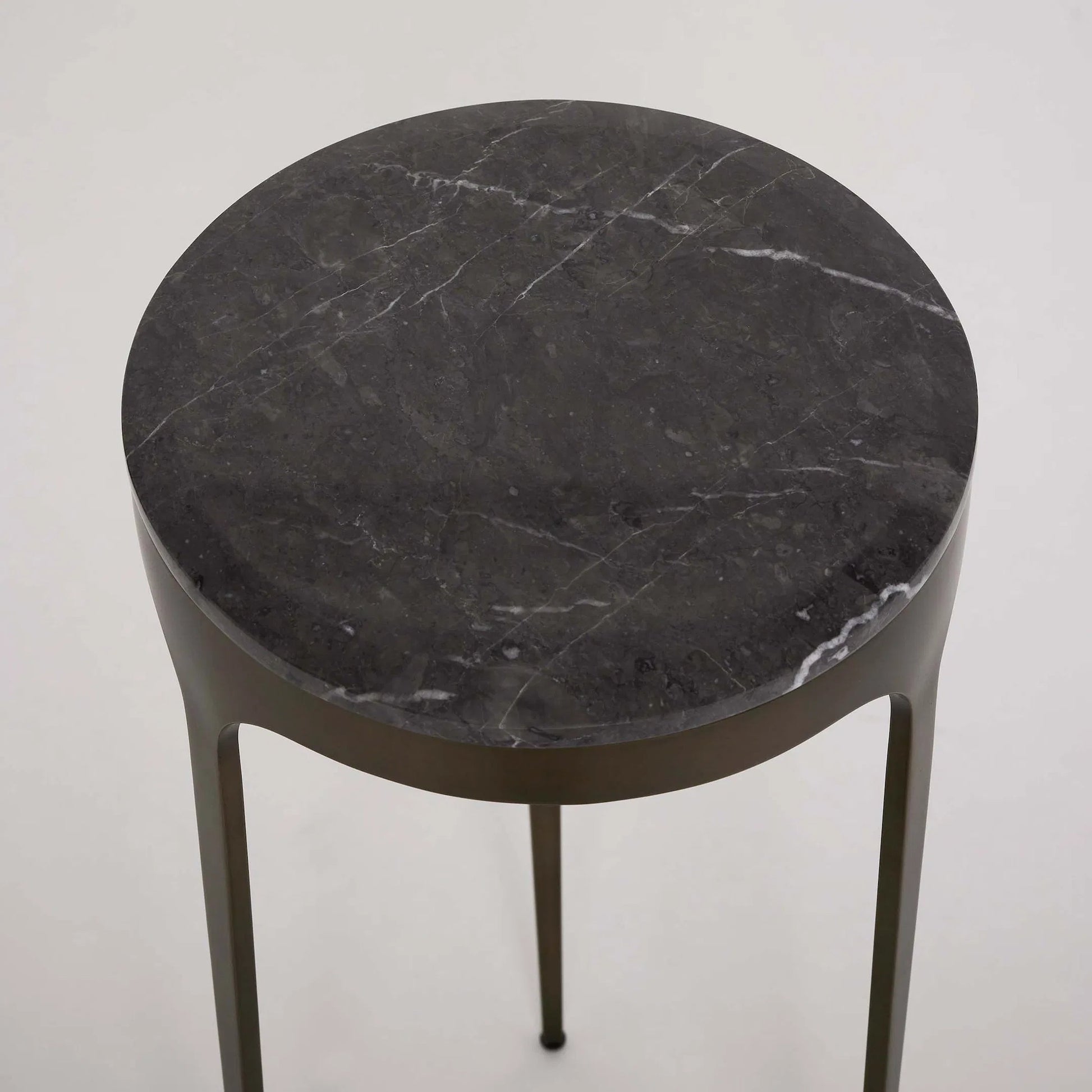 Camilla Drink Table by Interlude Home. Made from stainless steel, marble in a modern style.