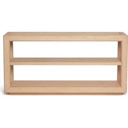 Walsh Console Table by Interlude Home in saddle, honey. Made from oak, marble in a transitional style.