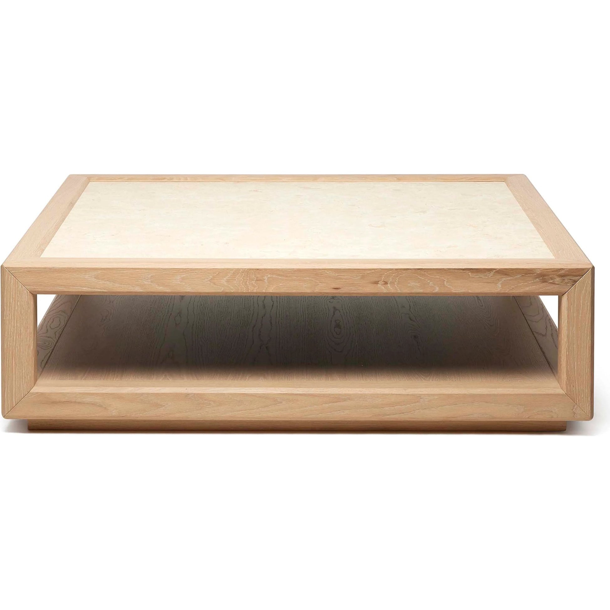 Walsh Cocktail Table by Interlude Home in saddle, honey. Made from oak, marble in a transitional style.