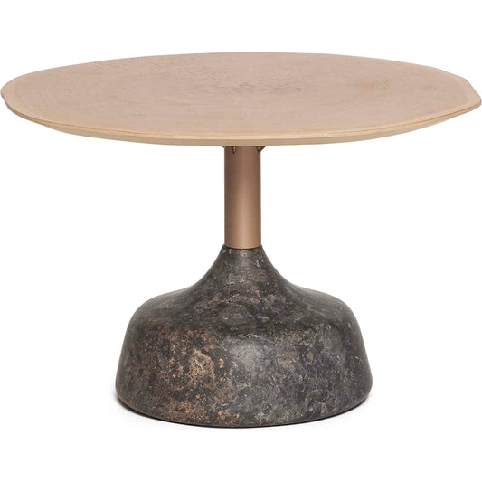 Sacha Large Bunching Cocktail Table by Interlude Home in fossil, champagne, timber. Made from marble, iron, oak in a unique style.