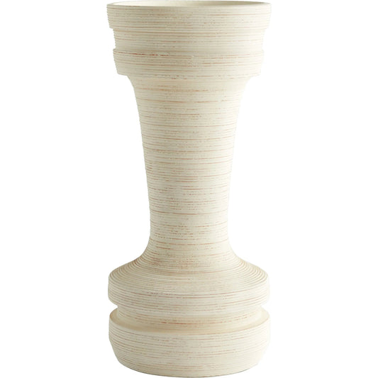 Taras Vase by Cyan Design in latte white. Made from earthernware in a transitional style.
