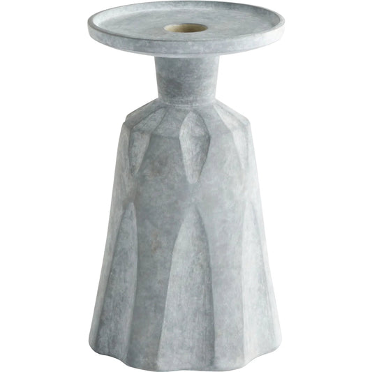 Attalus Candle Holder by Cyan Design in tapered grey. Made from earthernware in a modern style.
