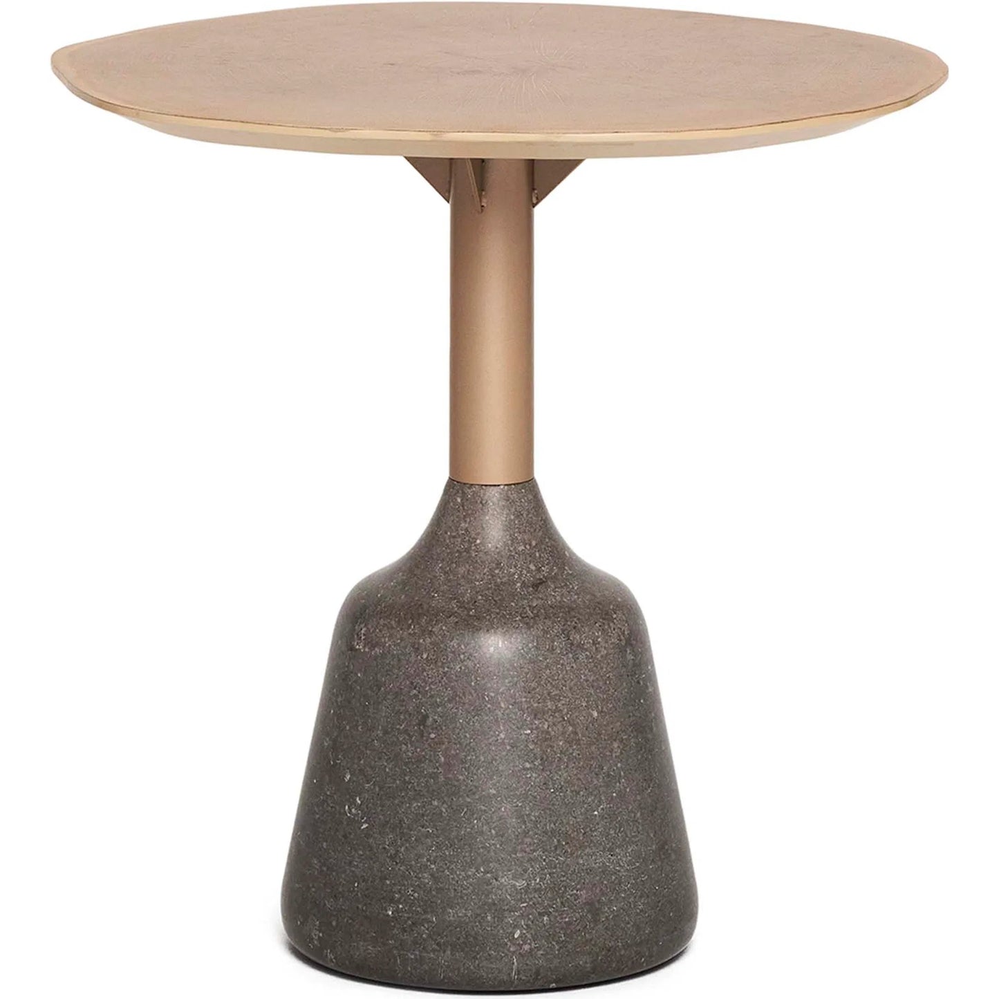 001 SI-2374588 | Primary Silo | Sacha Small Bunching Cocktail Table by Interlude Home in fossil, champagne, timber. Made from marble, iron, oak in a modern style.
