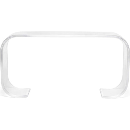 Chelsea Console Table by Interlude Home in clear. Made from acrylic in a modern style.