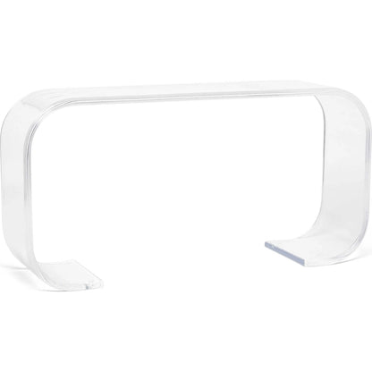 Chelsea Console Table by Interlude Home in clear. Made from acrylic in a modern style.