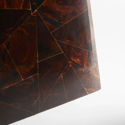 Taurus Accent Table by Cyan Design in brown. Made from mdf, faux horn in a modern style.
