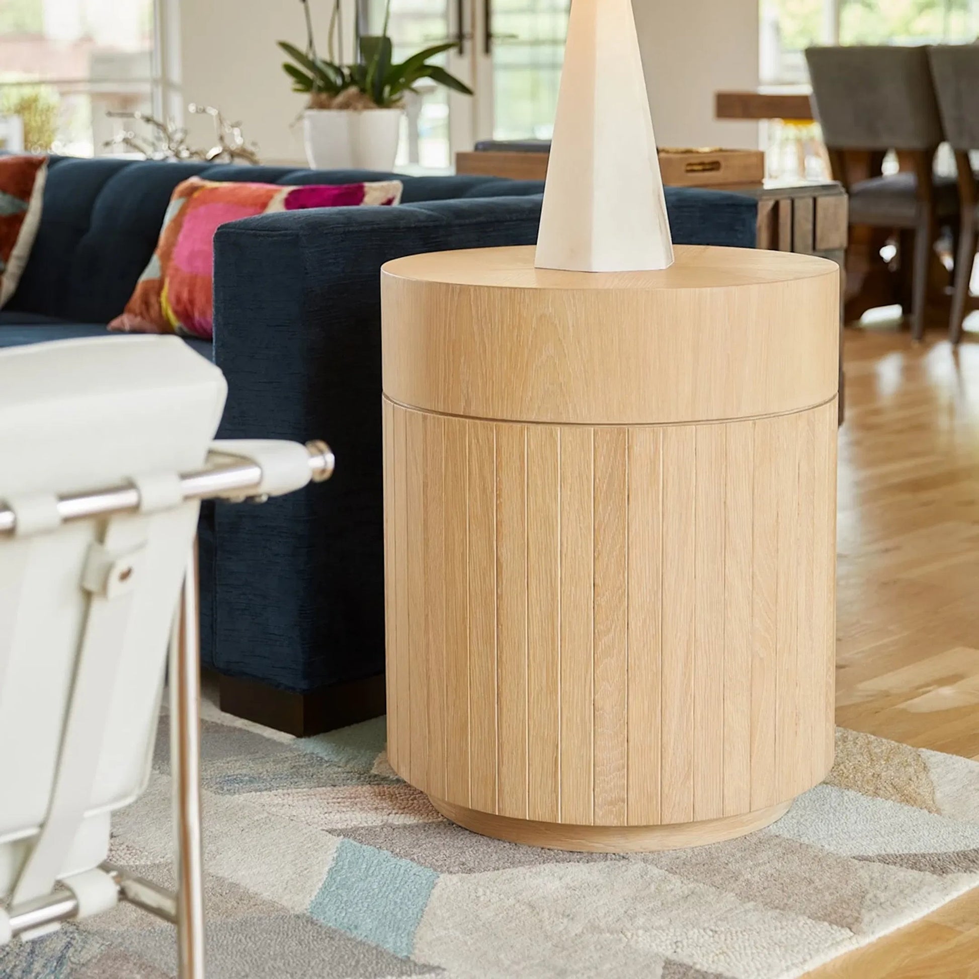 Lamu Side Table by Cyan Design. Made from oak in a transitional style.