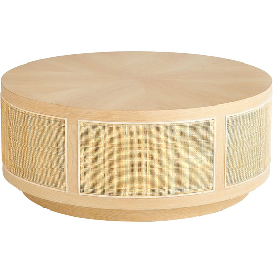 Lamu Coffee Table by Cyan Design. Made from oak, rattan in a unique style.