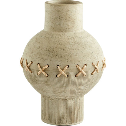 Eratos Vase by Cyan Design in natural clay. Made from earthernware, jute in a cottage & farmhouse style.