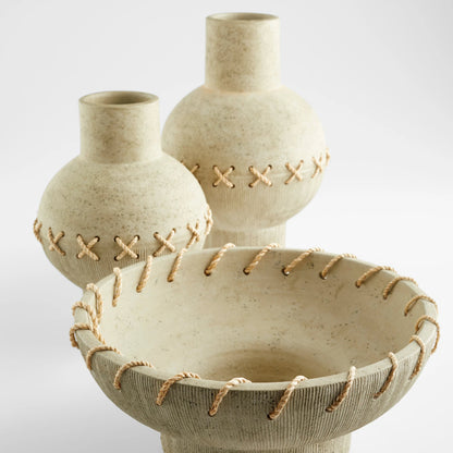 Eratos Vase by Cyan Design in natural clay. Made from earthernware, jute in a cottage & farmhouse style.