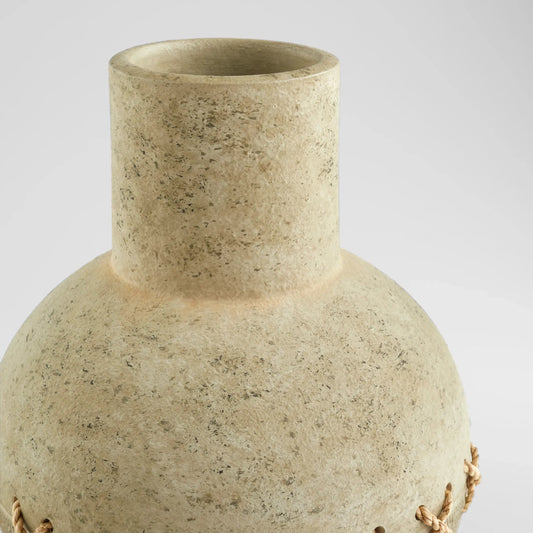 Eratos Vase by Cyan Design in natural clay. Made from earthernware, jute in a cottage & farmhouse style.