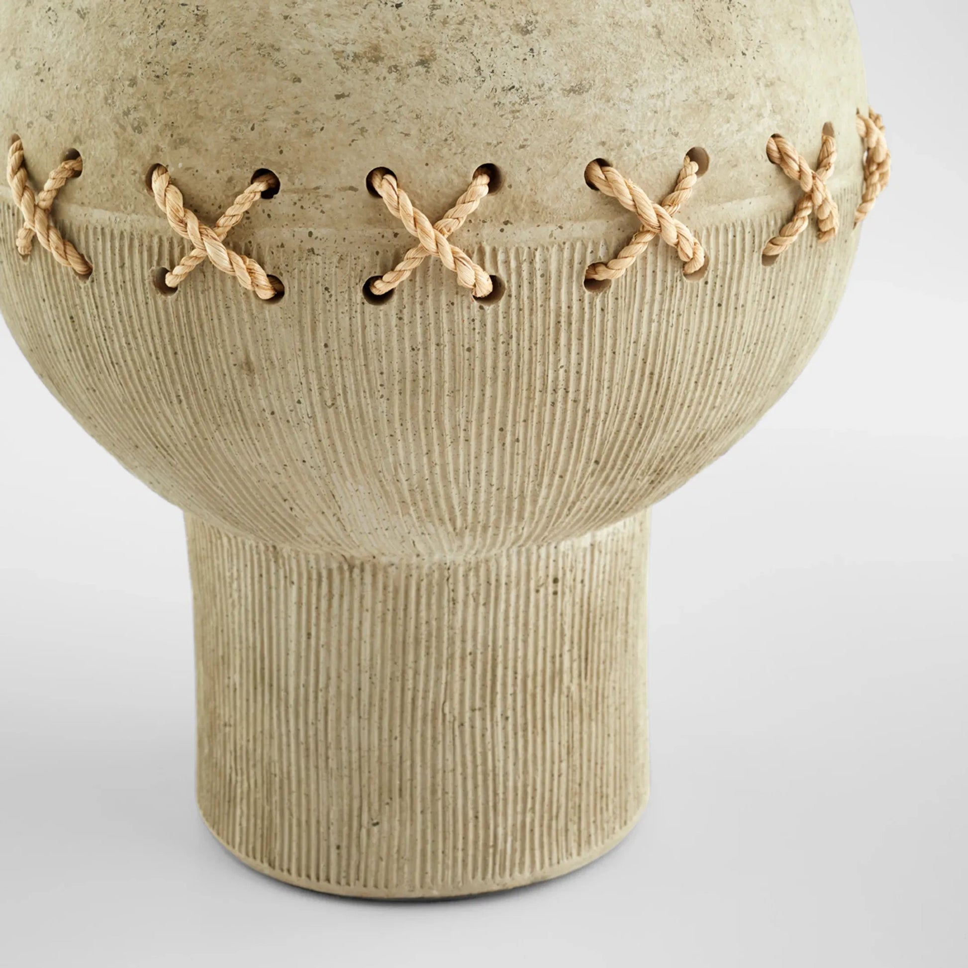 Eratos Vase by Cyan Design in natural clay. Made from earthernware, jute in a cottage & farmhouse style.