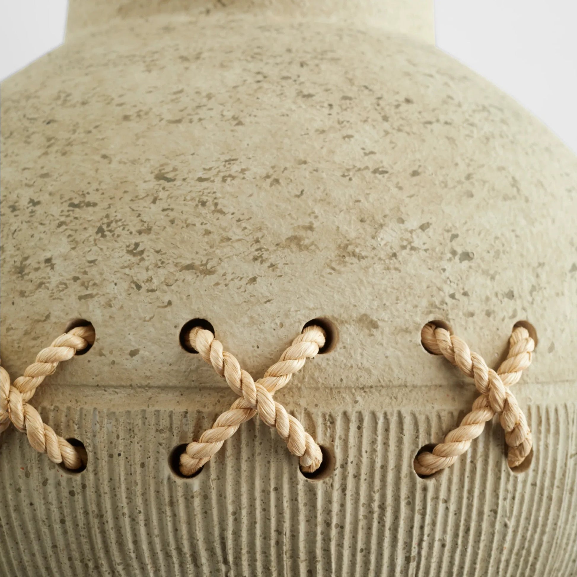 Eratos Vase by Cyan Design in natural clay. Made from earthernware, jute in a cottage & farmhouse style.