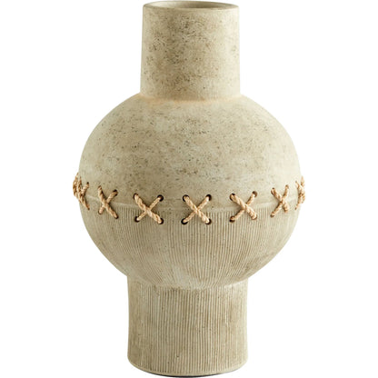 Eratos Vase by Cyan Design in natural clay. Made from earthernware, jute in a cottage & farmhouse style.