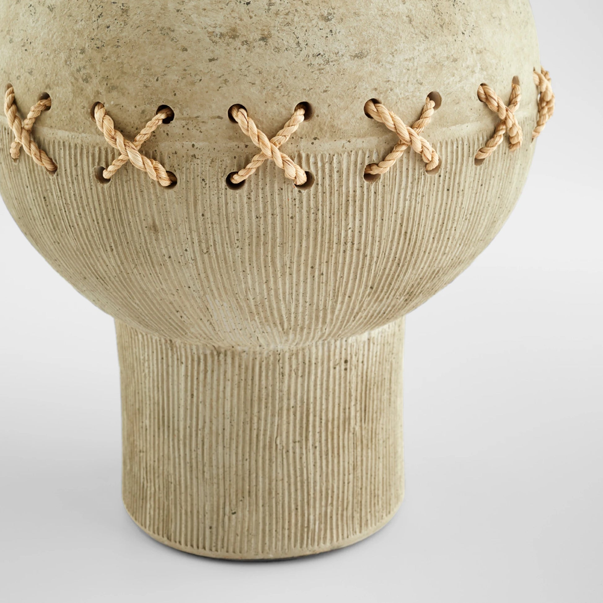 Eratos Vase by Cyan Design in natural clay. Made from earthernware, jute in a cottage & farmhouse style.