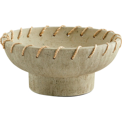 Eratos Bowl by Cyan Design in grey. Made from earthernware, jute in a modern style.