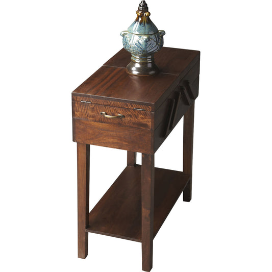 Solid Wood Storage Table by Butler Specialty Company in dark brown and modern expressions. Made from acacia wood in a traditional style.