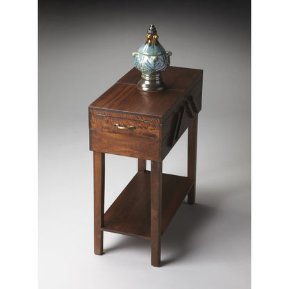 Solid Wood Storage Table by Butler Specialty Company in dark brown and modern expressions. Made from acacia wood in a traditional style.