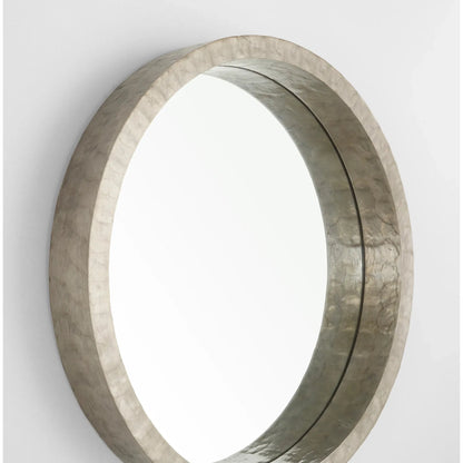 Triton Round Mirror by Cyan Design. Made from capiz, wood, mirrored glass in a modern style.