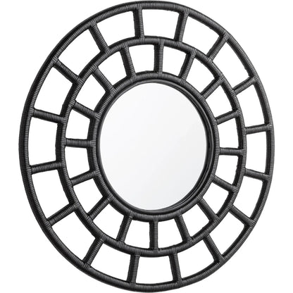 Comoros Mirror by Cyan Design. Made from rattan, wood, mirrored glass in a modern style.