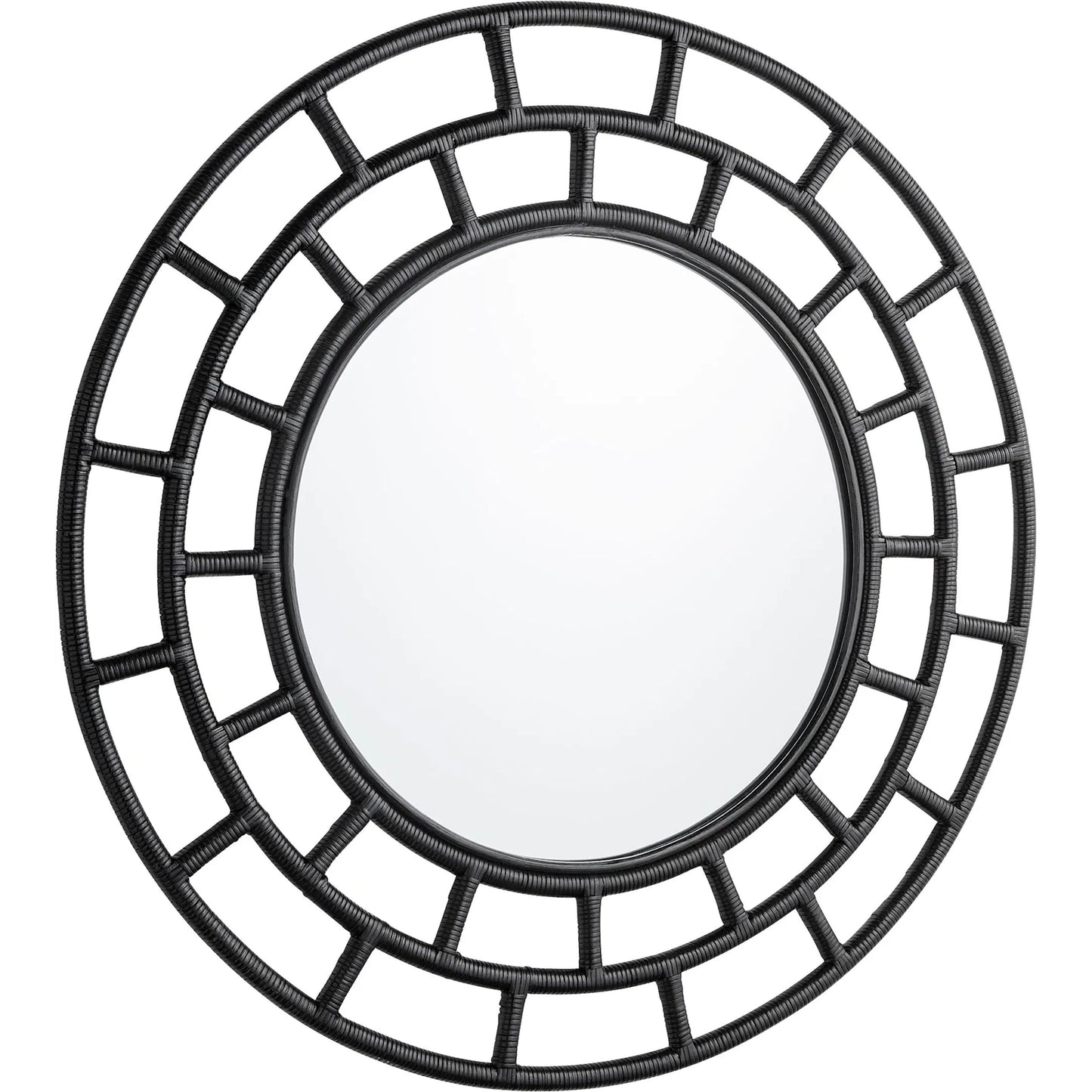 016 SI-1986997 | Primary Silo | Comoros Mirror by Cyan Design. Made from rattan, wood, mirrored glass in a modern style.