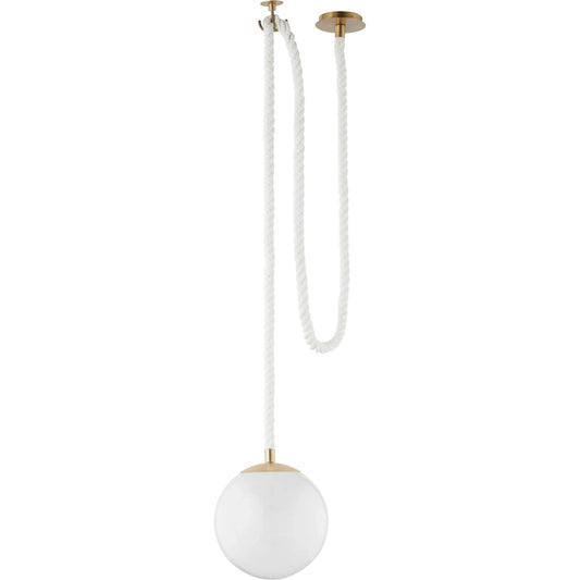 Rockport 1 Light Pendant by Cyan Design in aged brass. Made from unique in a modern style.
