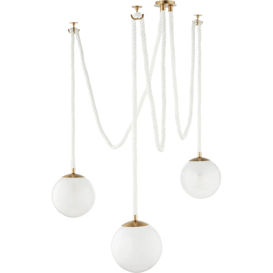 Rockport 3 Light Pendant by Cyan Design in aged brass. Made from unique in a modern style.