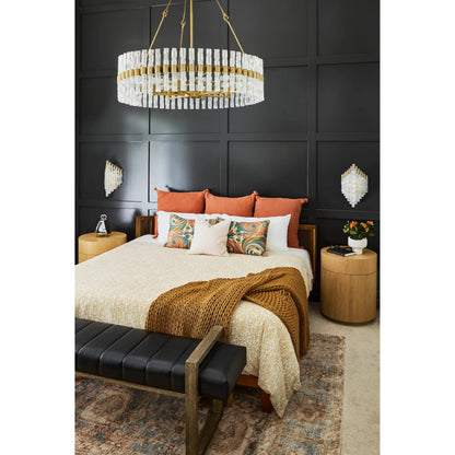 Noble 6 Light Chandelier by Cyan Design in aged brass. Made from unique in a modern style.