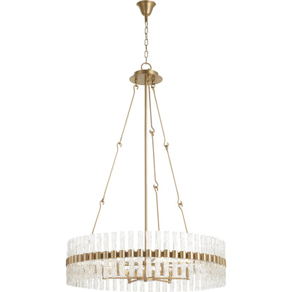 Noble 6 Light Chandelier by Cyan Design in aged brass. Made from unique in a modern style.