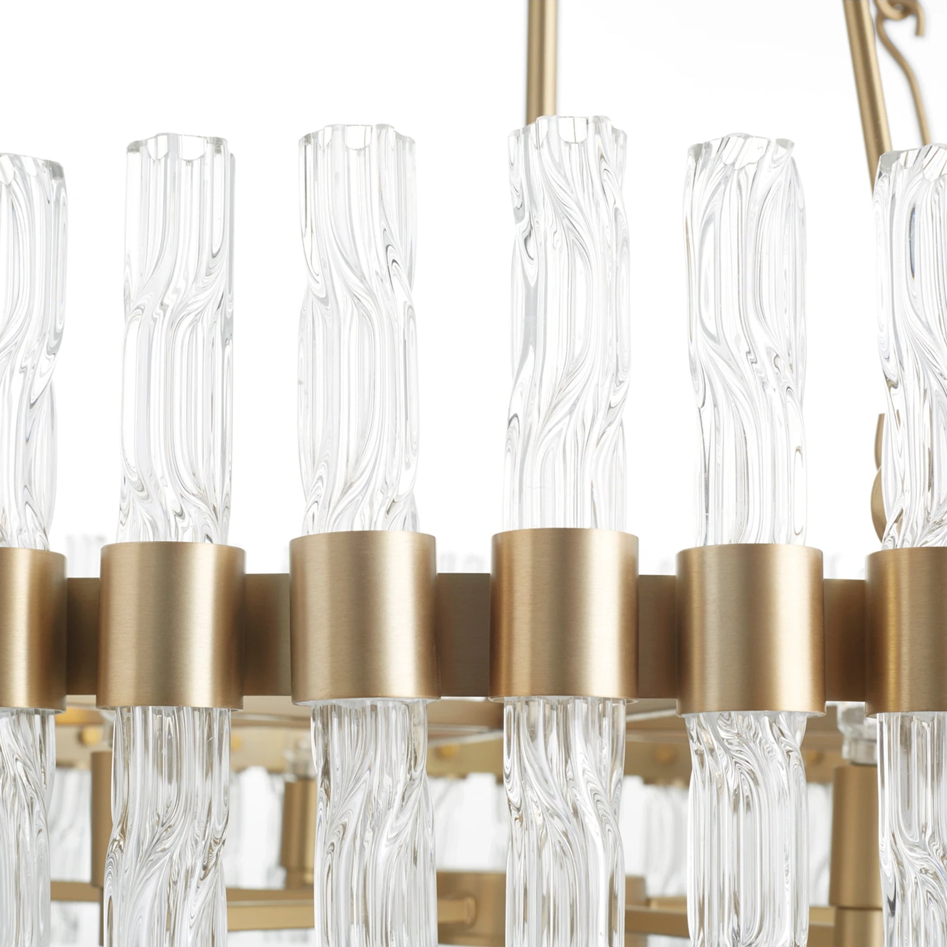 Noble 6 Light Chandelier by Cyan Design in aged brass. Made from unique in a modern style.