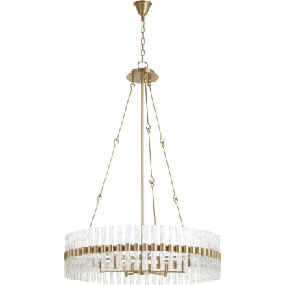 Noble 6 Light Chandelier by Cyan Design in aged brass. Made from unique in a modern style.