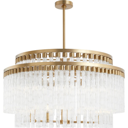 Noble 12 Light Chandelier by Cyan Design in aged brass. Made from unique in a modern style.