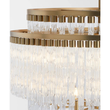 Noble 12 Light Chandelier by Cyan Design in aged brass. Made from unique in a modern style.