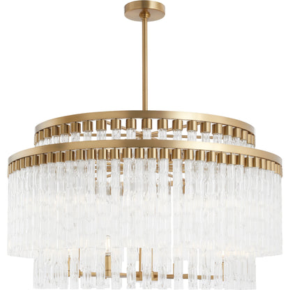 Noble 12 Light Chandelier by Cyan Design in aged brass. Made from unique in a modern style.