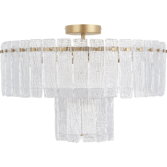 Othello 7 Light Ceiling Mount by Cyan Design in aged brass. Made from unique in a modern style.