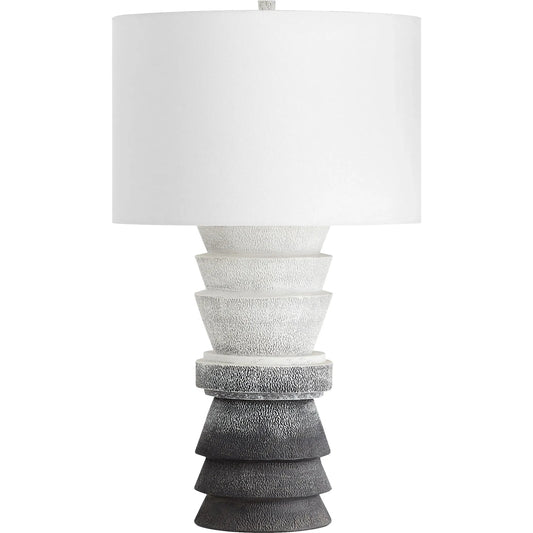 Rhodes Table Lamp by Cyan Design in grey, black. Made from ceramic in a modern style.